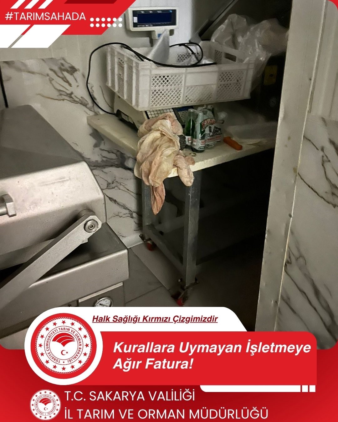 Hijyen kurallarının hiçe sayıldığı işletmeye 300 bin liranın üzerinde ceza
