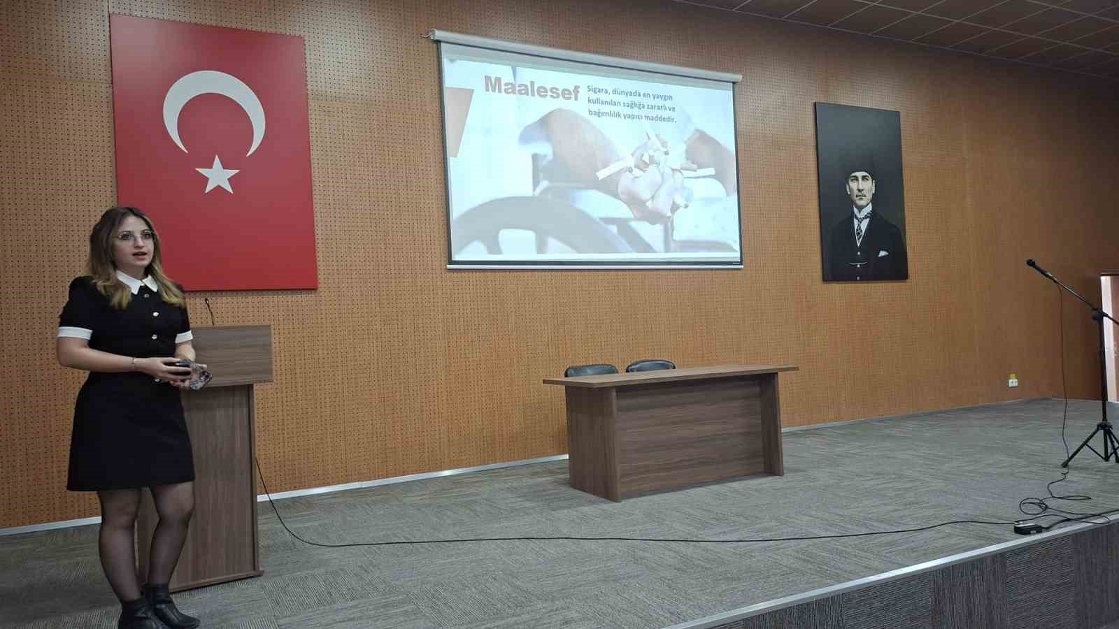 Hisarcık’ta sigara ve uyuşturucuyla mücadele eğitimi
