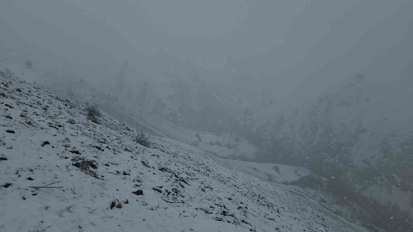 Hizan-Bahçesaray yolunda kar etkili oluyor
