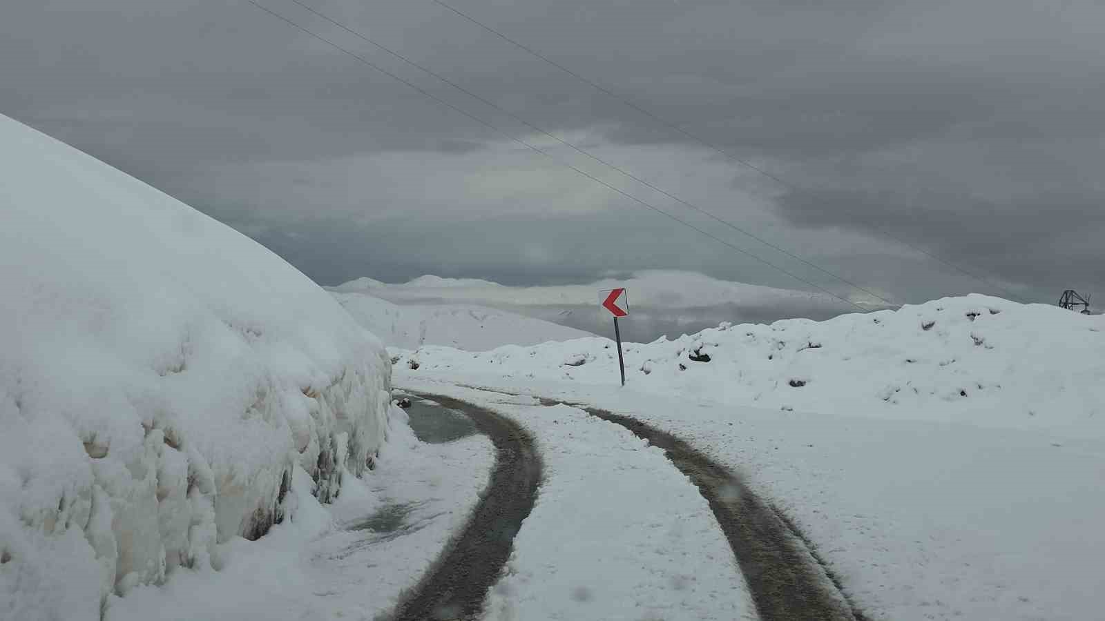 Hizan-Bahçesaray yolunda kar etkili oluyor
