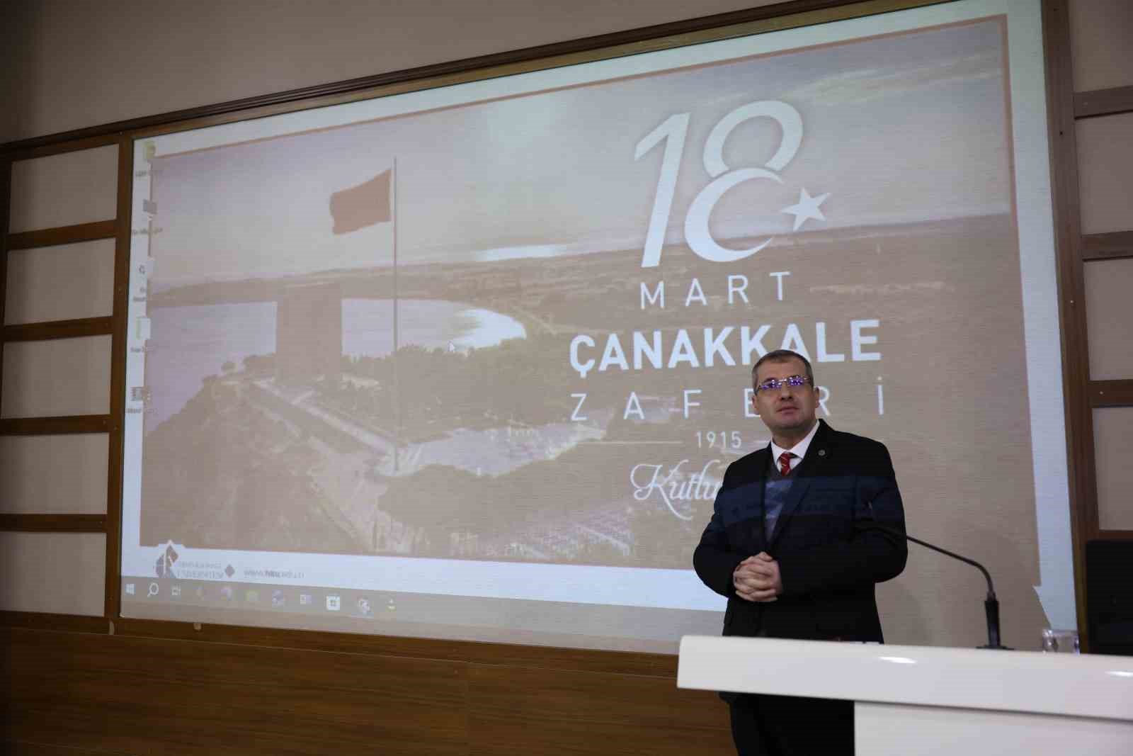 HKÜ’de Çanakkale Deniz Zaferi ve İstiklal Marşı ruhu anlatıldı
