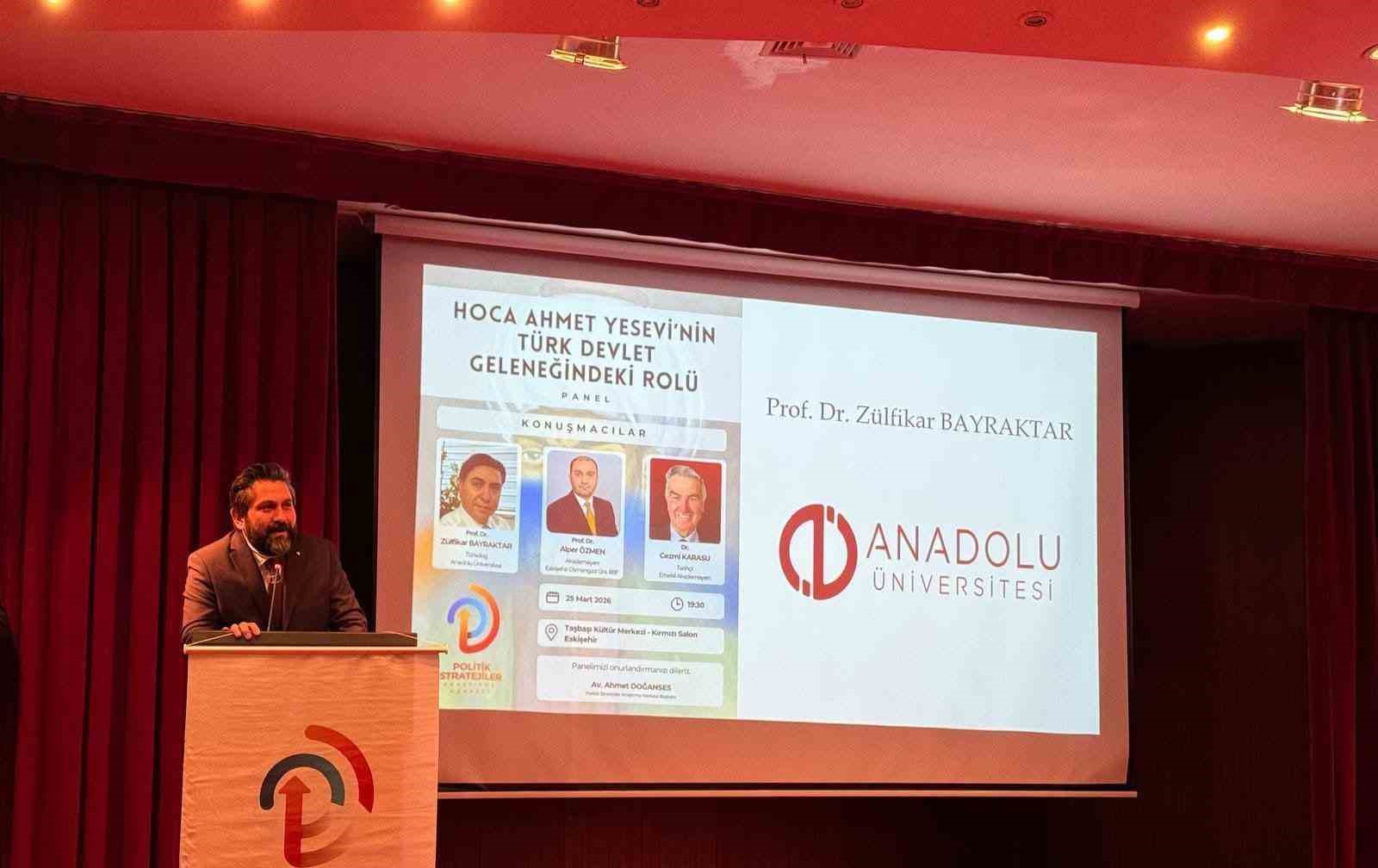 Hoca Ahmet Yesevi’nin ‘Türk Devlet Geleneği’ndeki Rolü’ adlı panel yoğun ilgi gördü
Hoca Ahmet Yesevi’nin ‘Türk Devlet Geleneği’ndeki Rolü’ adlı panel yoğun ilgi gördü