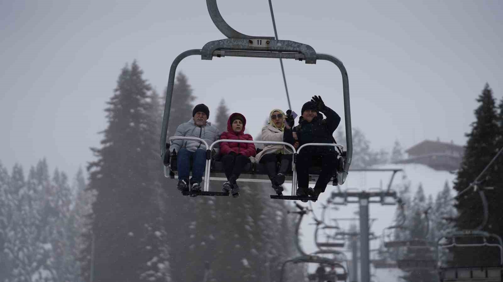 Ilgaz Dağı’na kayakseverler akın etti
