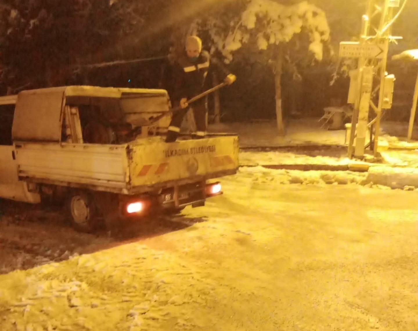 İlkadım’da karla mücadele
