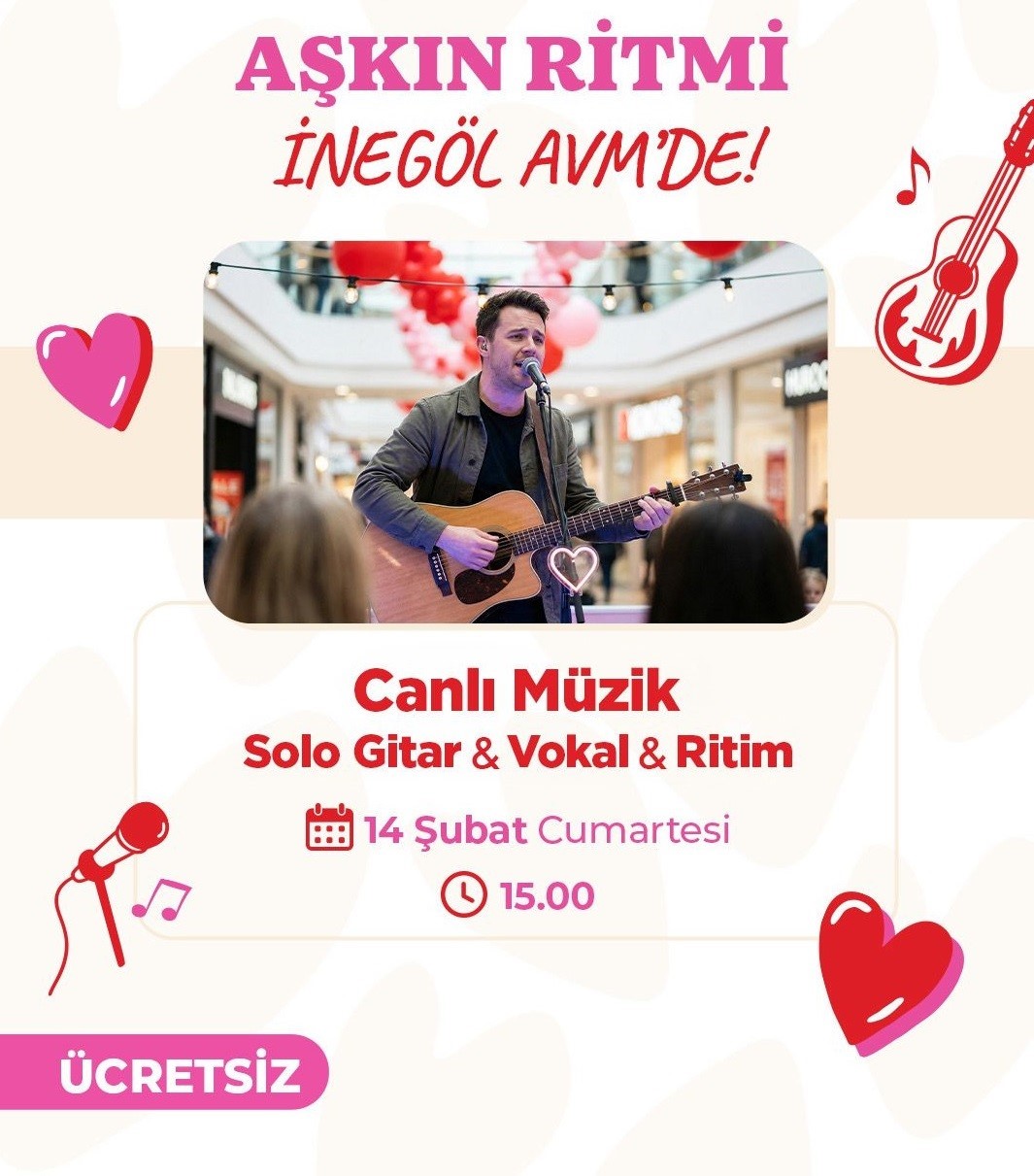 İnegöl AVM, Sevgililer Günü programını açıkladı
