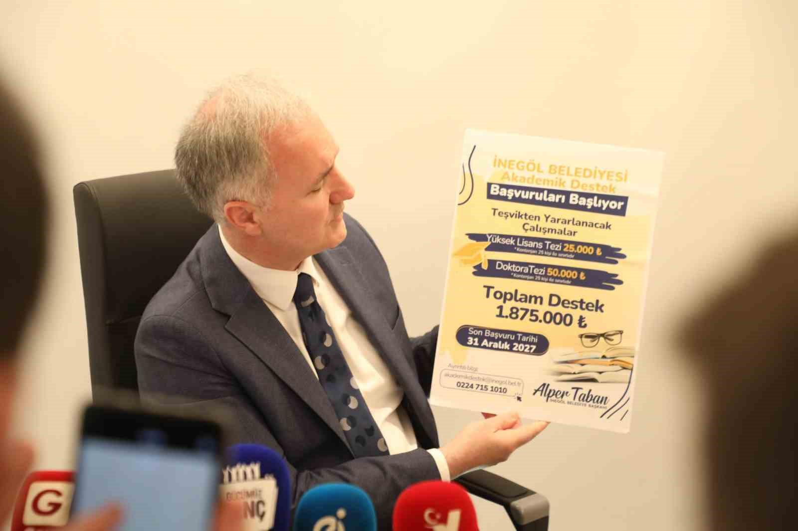 İnegöl Belediyesi’nden 2 milyon TL’lik akademik destek
