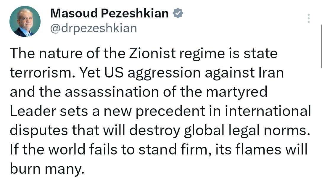 İran Cumhurbaşkanı Pezeşkiyan’dan dünyaya uyarı
