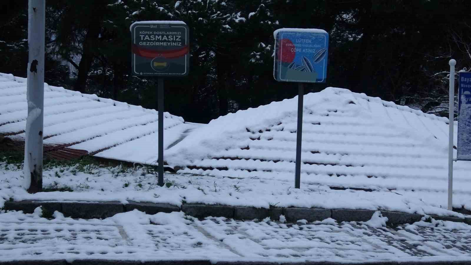 İstanbul’a beklenen kar yağışı geldi: Çamlıca beyaza büründü

