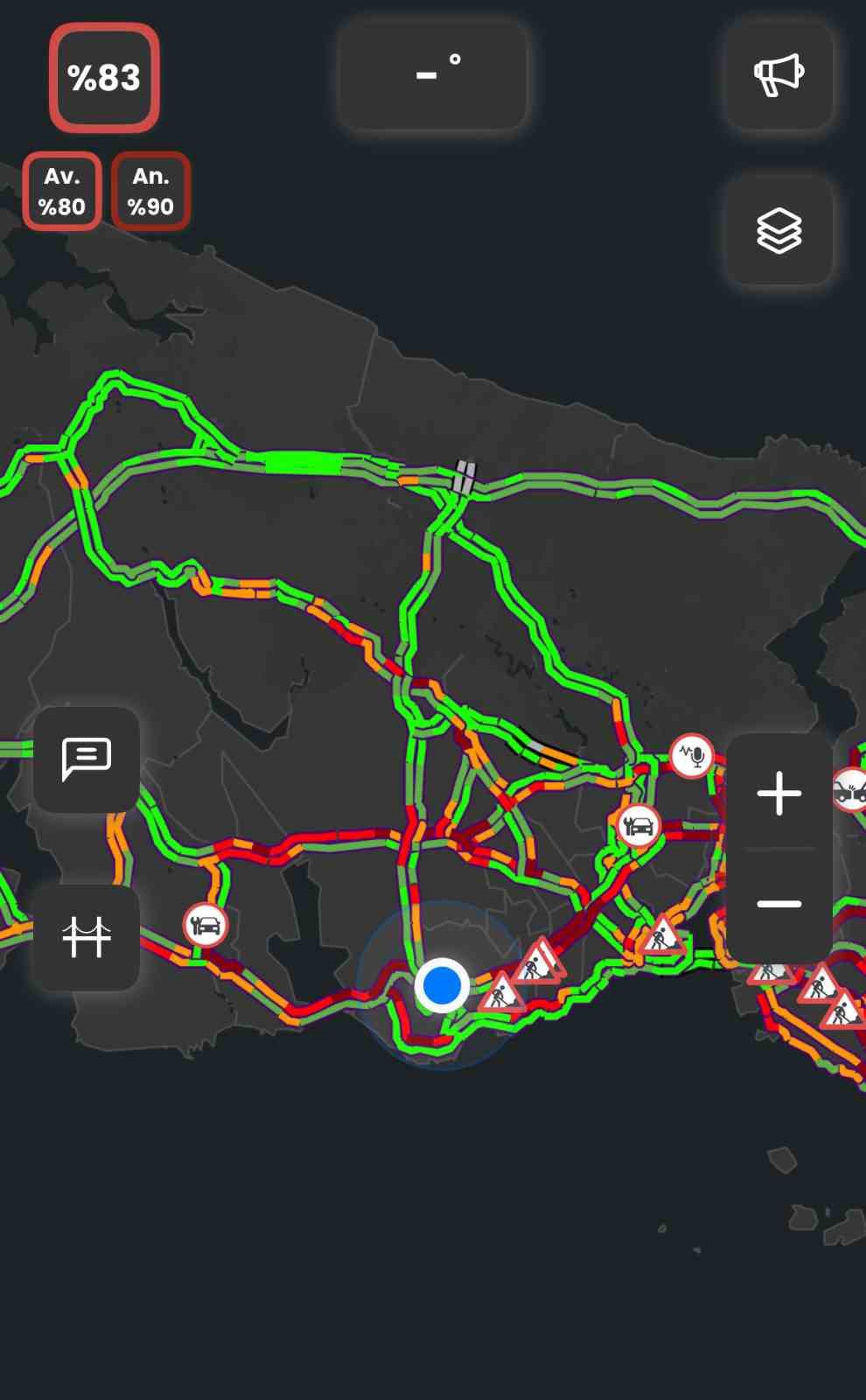 İstanbul’da trafik yoğunluğu yüzde 83’e ulaştı
