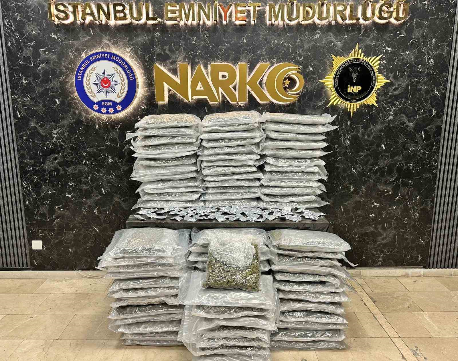 İstanbul’da uyuşturucu operasyonu: 100 kg’nin üzerinde uyuşturucu madde ele geçirildi
