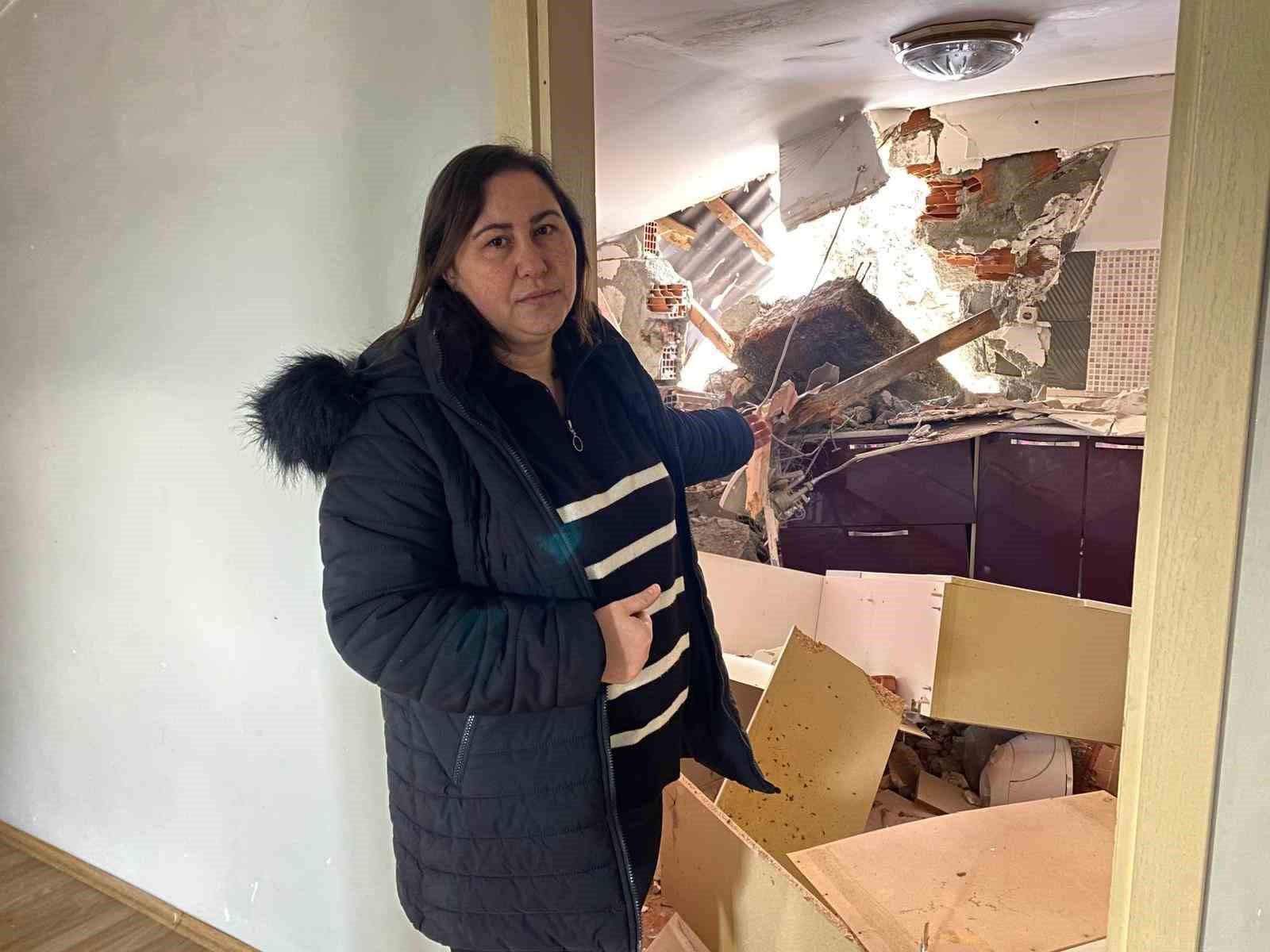 İstinat duvarı çökünce ortalık savaş alanına döndü
