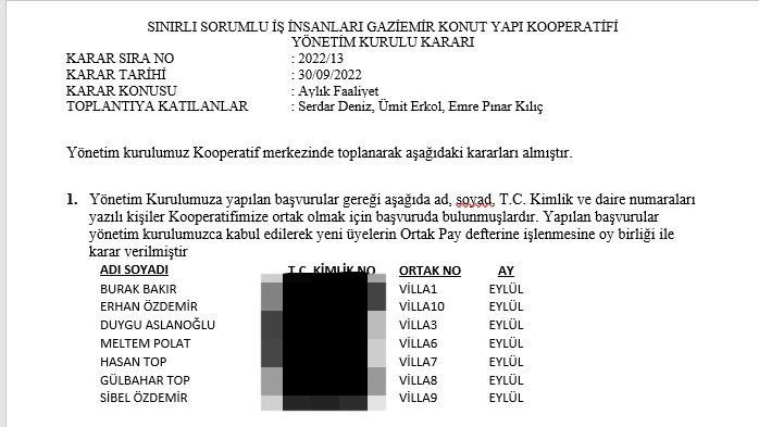 İZBETON soruşturmasında dosyaya giren dilekçeye göre ortaklardan habersiz projeye 11 villa eklenmiş
İZBETON soruşturmasında dosyaya giren dilekçeye göre ortaklardan habersiz projeye 11 villa eklenmiş