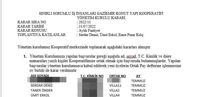 İZBETON soruşturmasında dosyaya giren dilekçeye göre ortaklardan habersiz projeye 11 villa eklenmiş
İZBETON soruşturmasında dosyaya giren dilekçeye göre ortaklardan habersiz projeye 11 villa eklenmiş