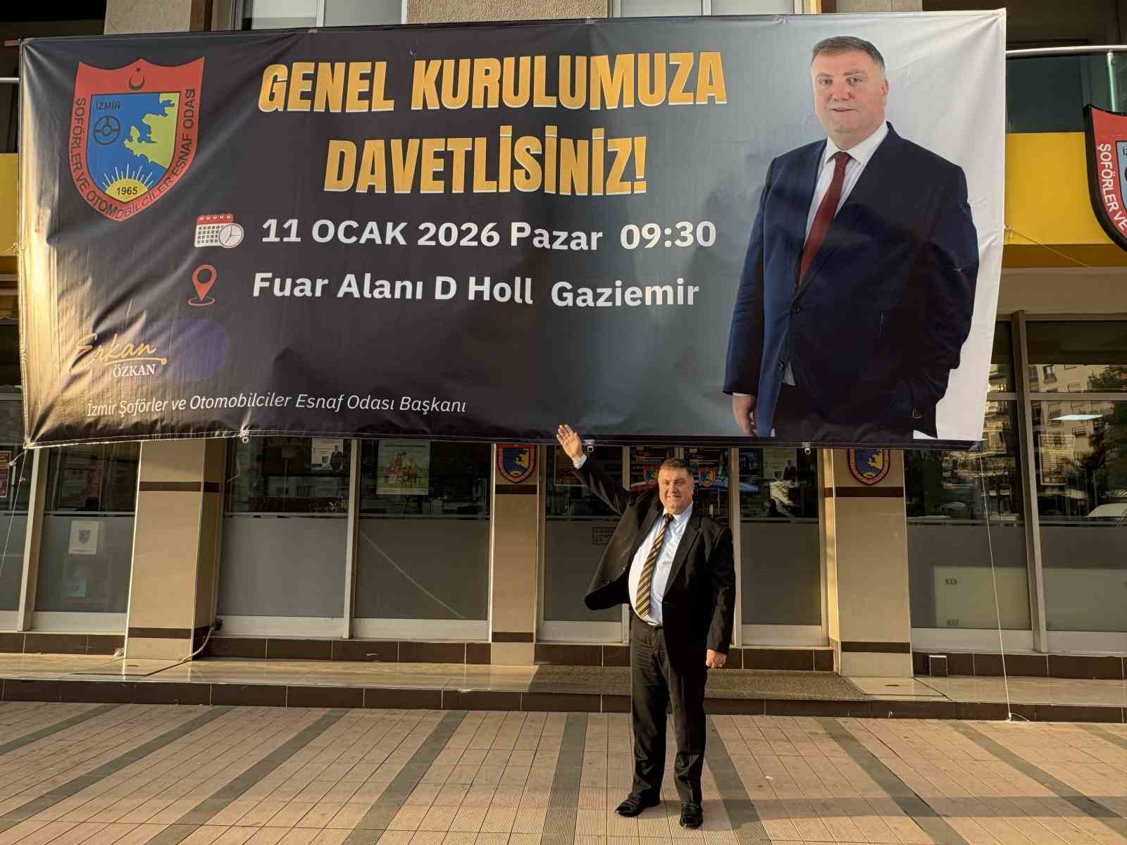 İzmir Şoförler Odası Başkanı Özkan’dan genel kurulda birlik çağrısı
İzmir Şoförler Odası Başkanı Özkan’dan genel kurulda birlik çağrısı