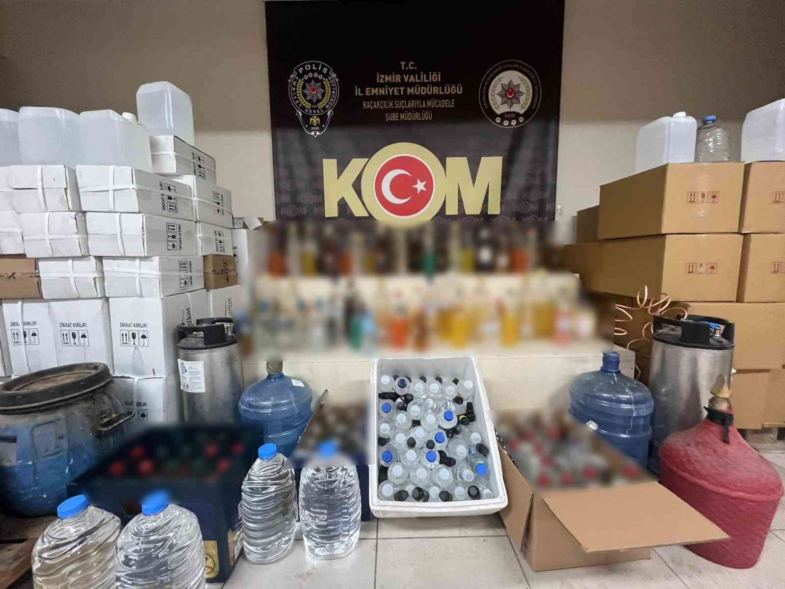 İzmir’de kaçak içki operasyonlarında 5 kişi tutuklandı
