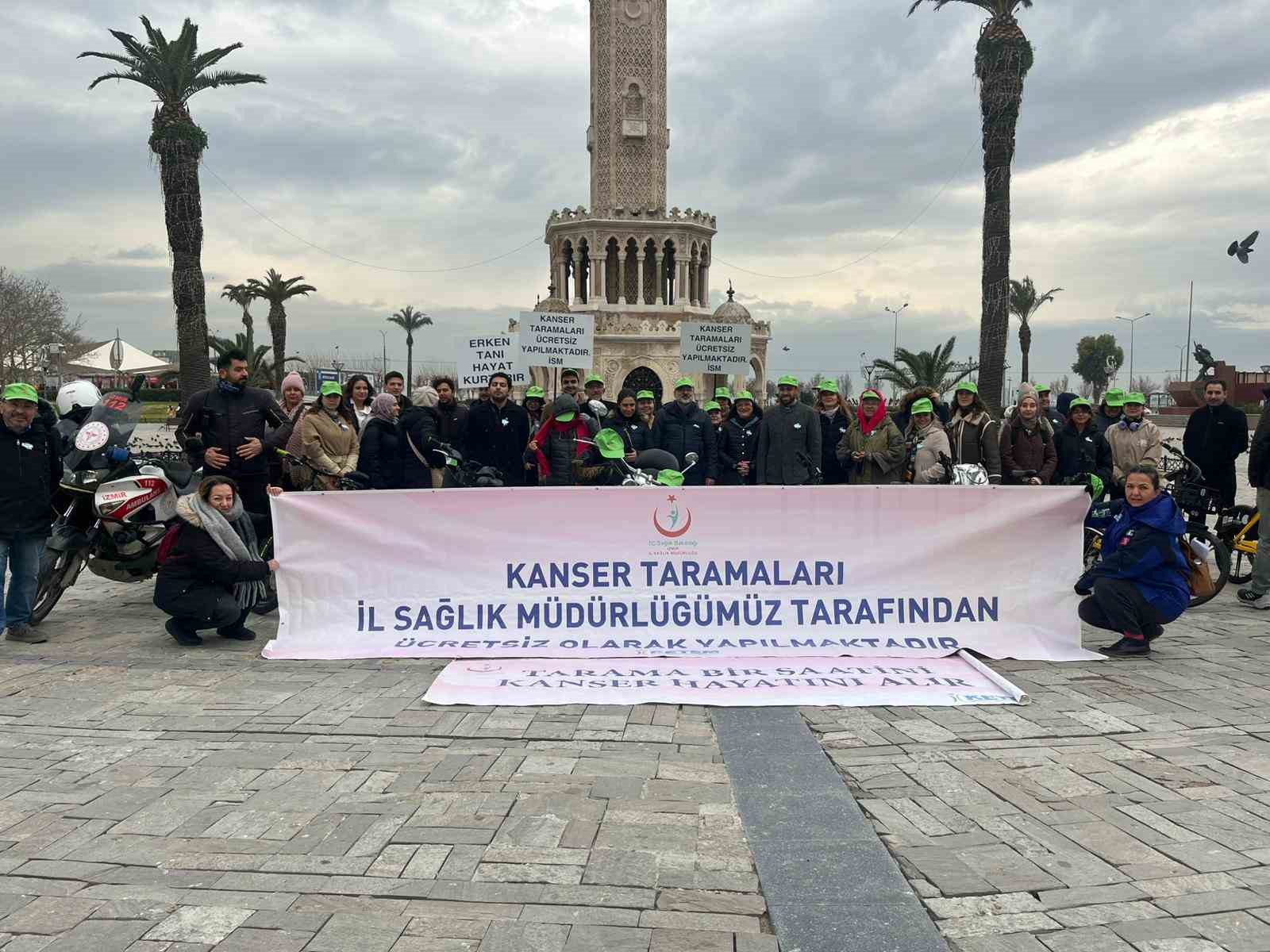 İzmir’de rahim ağzı kanserine dikkat çekmek için pedal çevrildi
