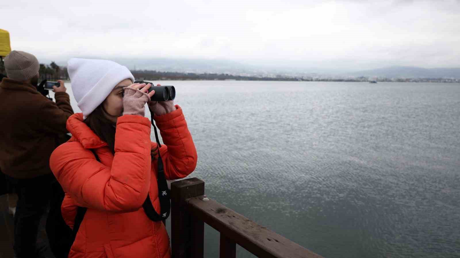 İzmit Körfezi’nin zarif misafirleri şenlikte görüntülendi
