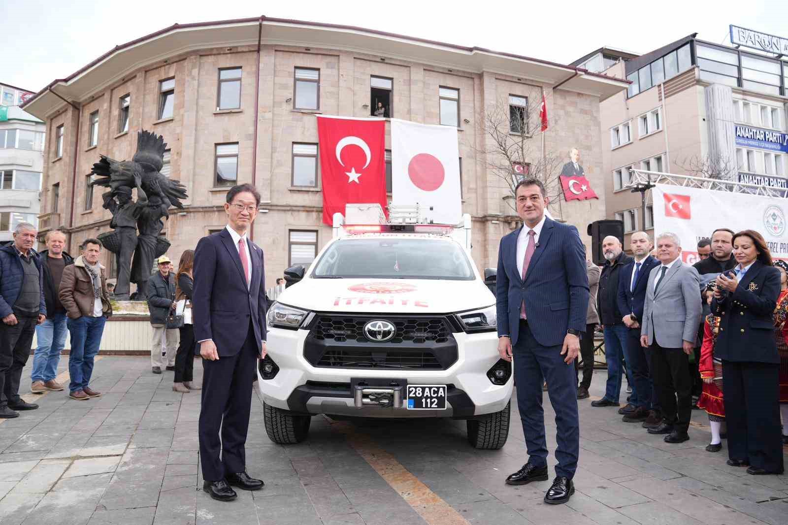 Japonya’dan Giresun Belediyesi’ne kurtarma aracı desteği
