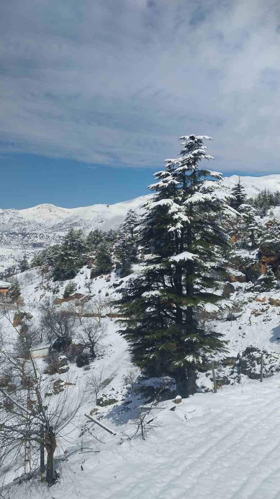Kahramanmaraş’ın yüksek kesimlerinde kar etkili oldu
