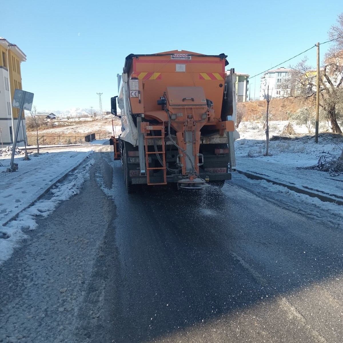 Kahramanmaraş’ta karla mücadele
