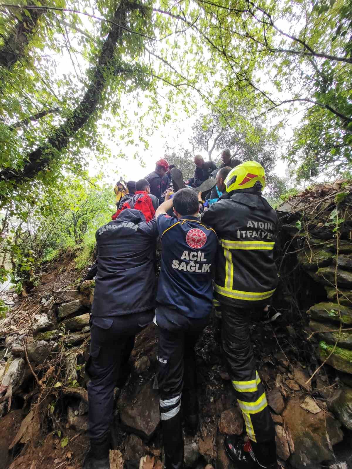 Kamyonet dere yatağına düştü: 2 yaralı
