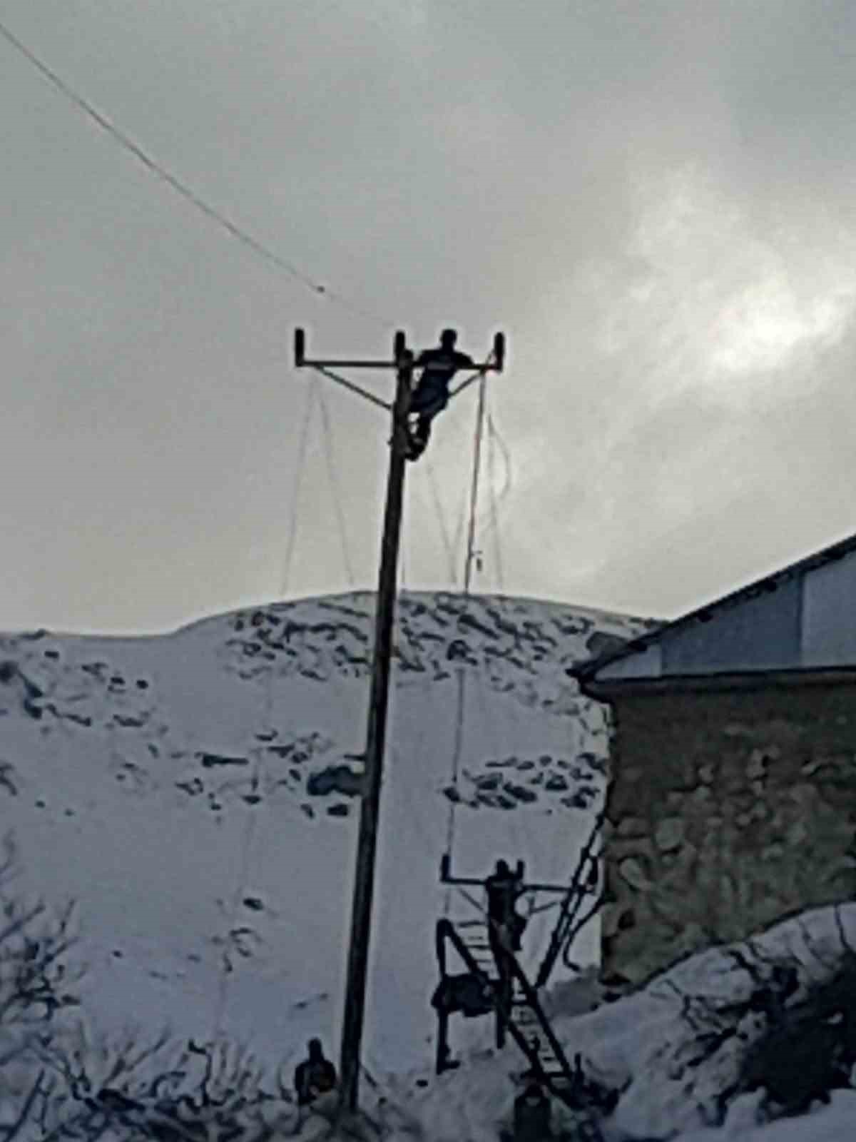 Kar yağışı nedeniyle devrilen 300 elektrik direği yenilendi
