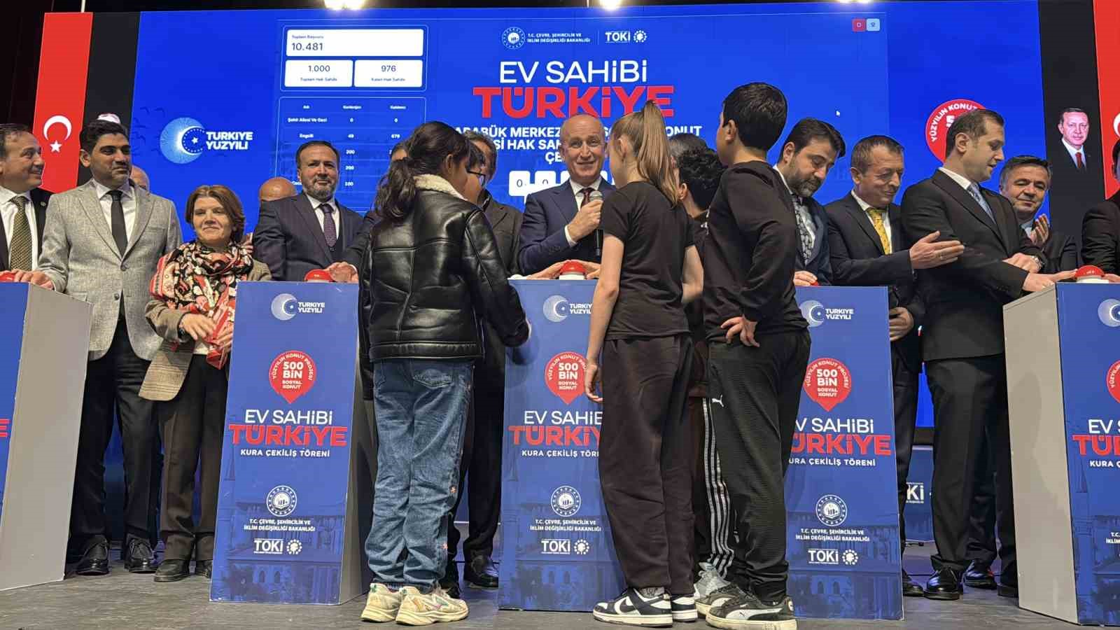 Karabük’te bin 600 konutun hak sahipleri kura ile belirlendi
