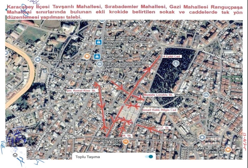 Karacabey’de tek yön uygulaması başladı
