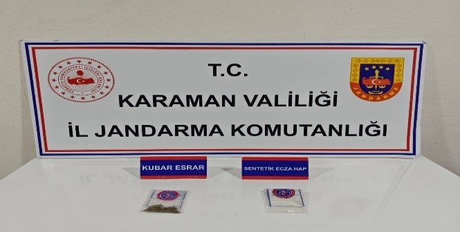 Karaman’da jandarma uyuşturucu ve kazı malzemeleri ele geçirdi
