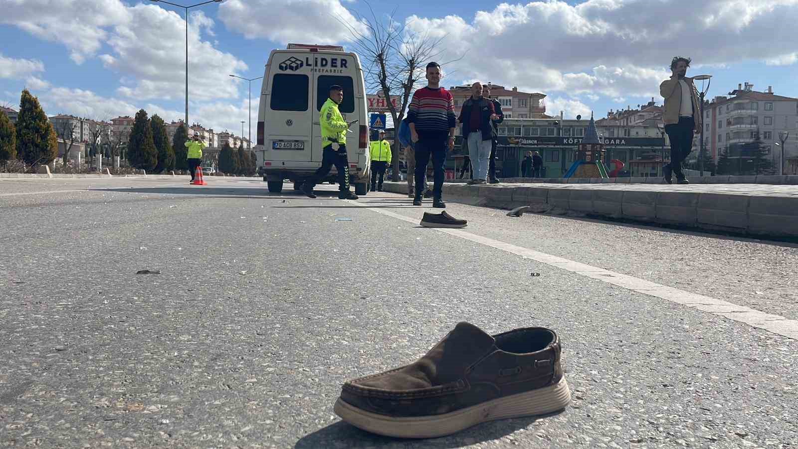 Karaman’da minibüsün çarptığı yaya ağır yaralandı
