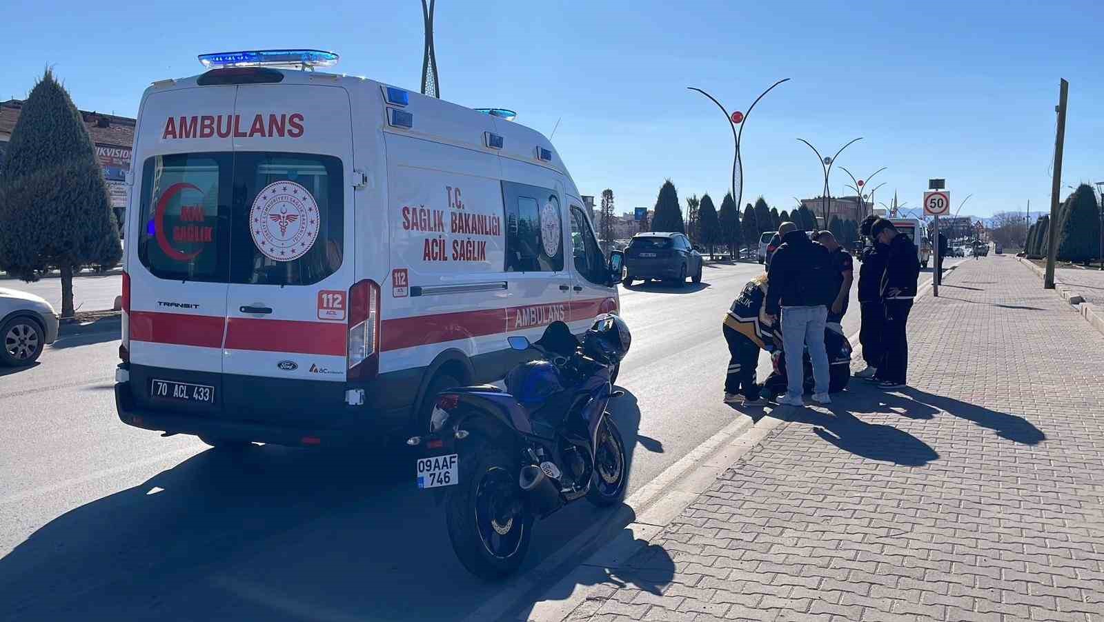 Karaman’da motokurye kazası: 1 yaralı
