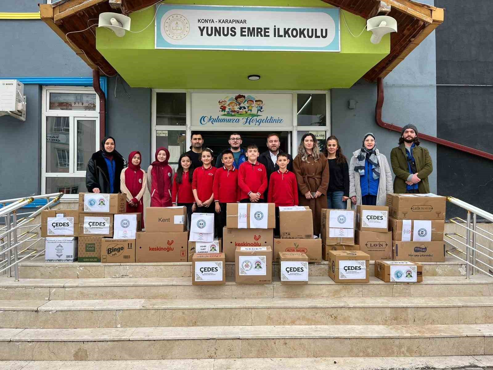 Karapınar’da üç okuldan Ramazan’da anlamlı dayanışma
