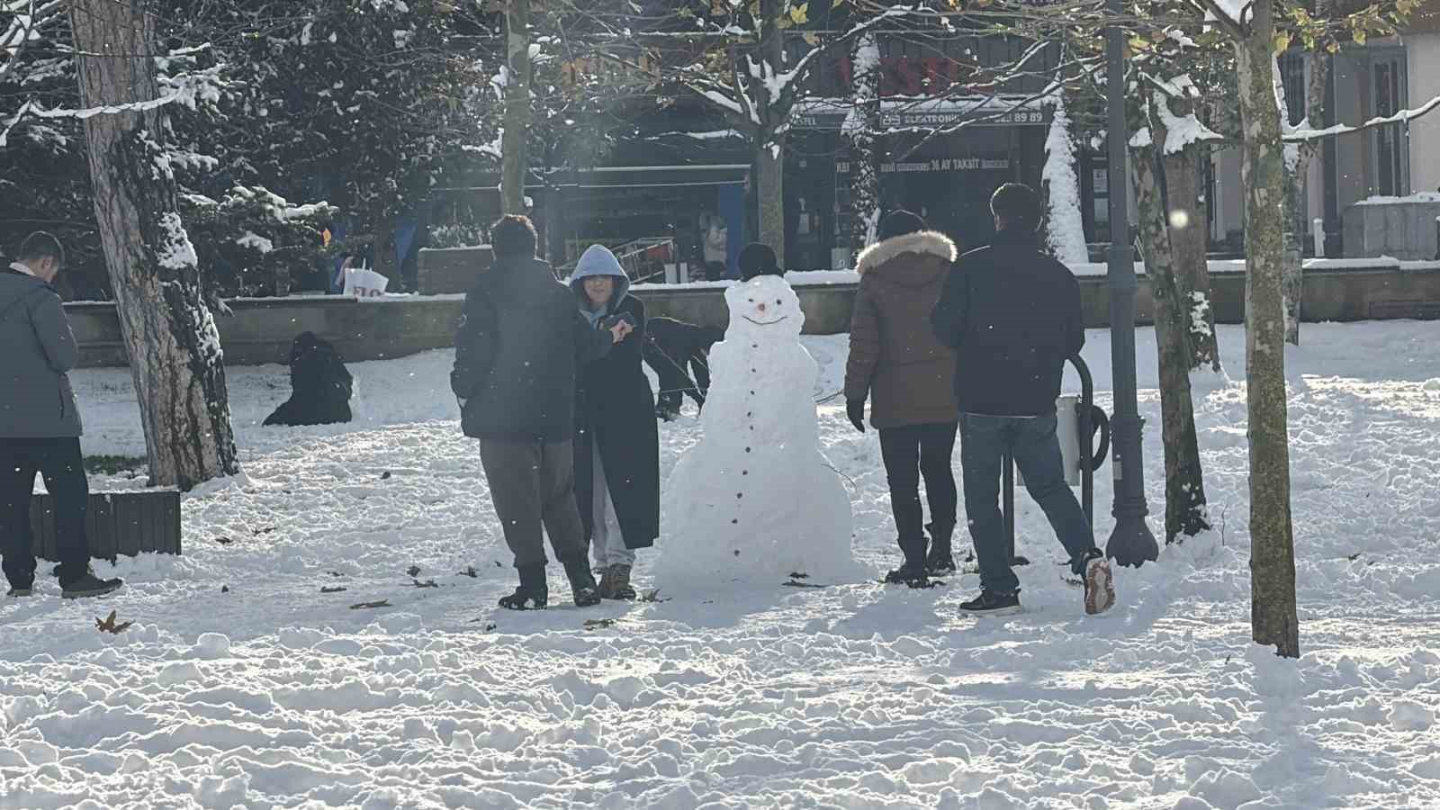 Karın yağışına en çok çocuklar sevindi
