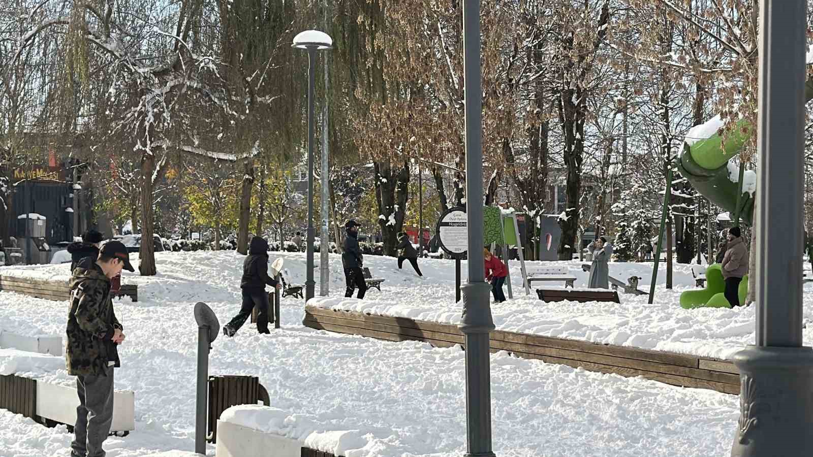 Karın yağışına en çok çocuklar sevindi

