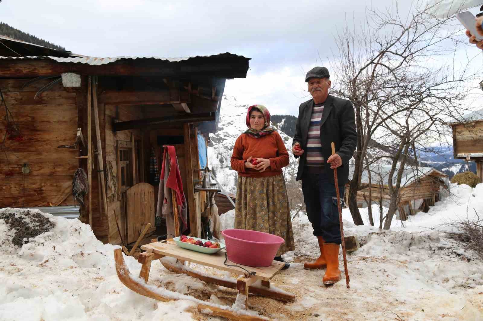 Karlar altındaki doğal yaşam Maden köyünde sanatla buluştu

