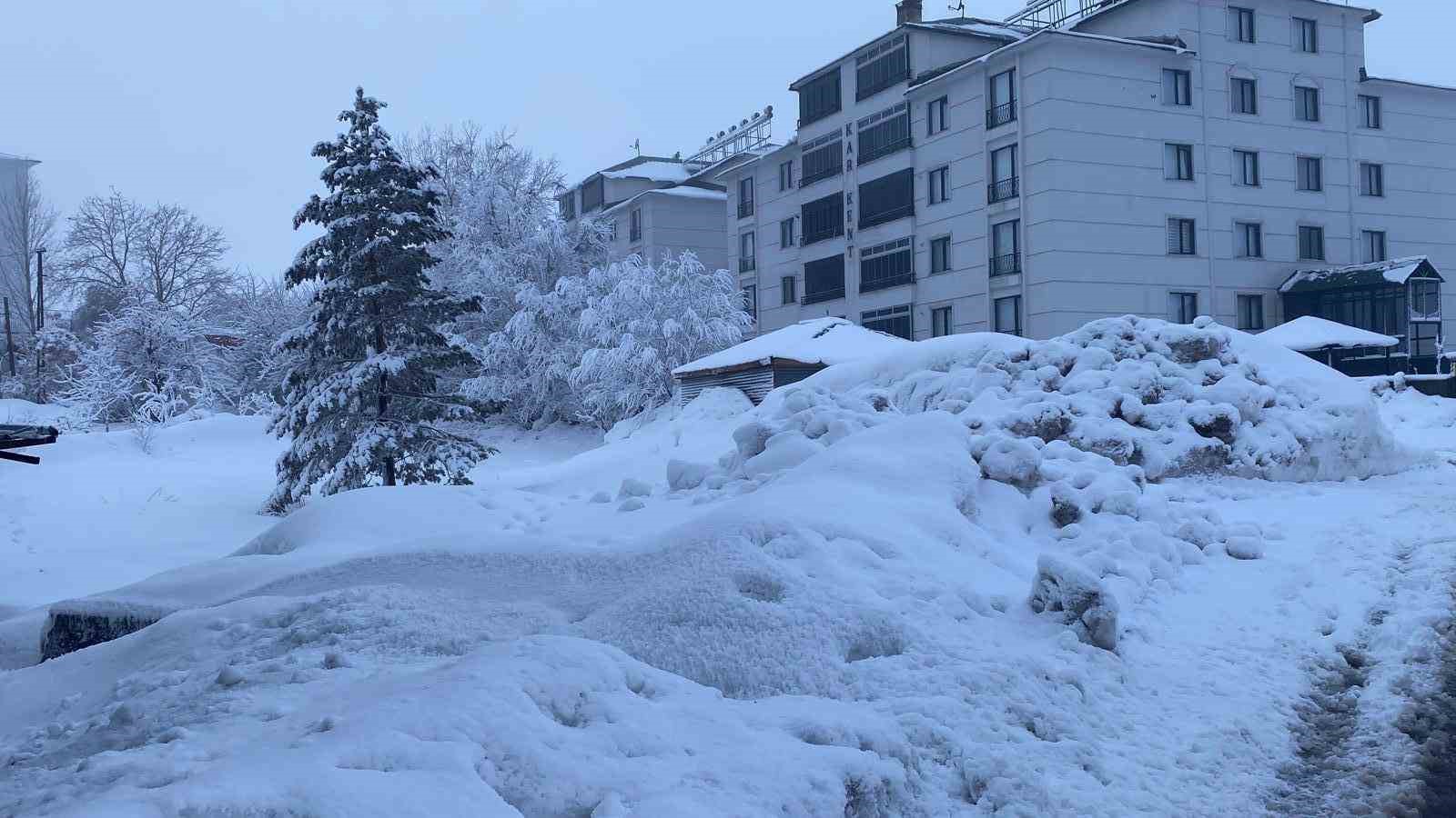 Karlıova’da kar yağışı etkisini sürdürüyor
