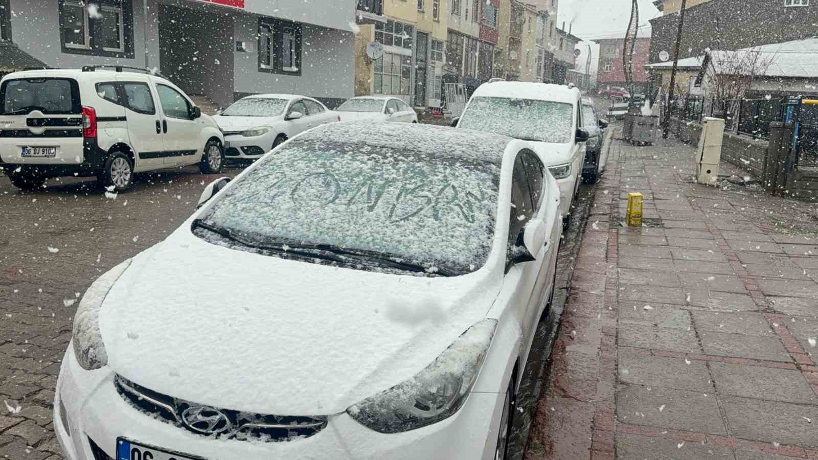 Karlıova’da nisan karı etkili oldu
