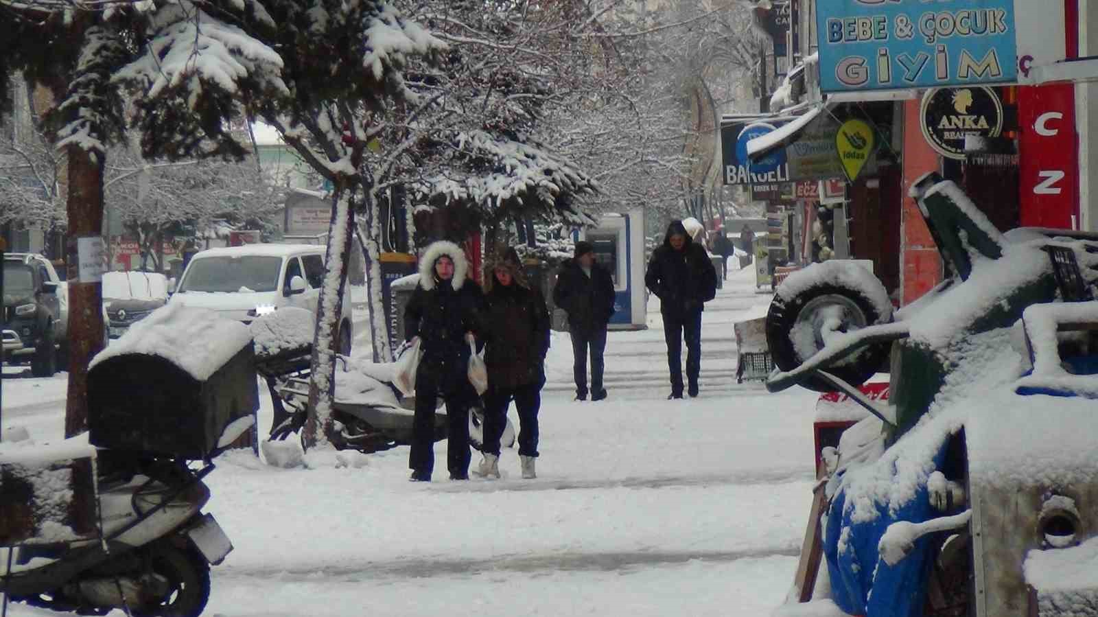 Kars’ta Mart ayında yağan kar, kenti yeniden beyaza bürüdü
