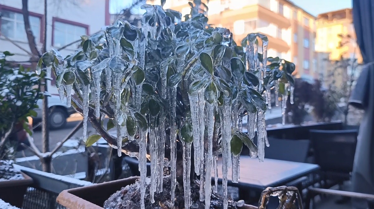 Kars’ta Sibirya soğukları: Dışarıya asılan çamaşırlar dakikalar içinde dondu
