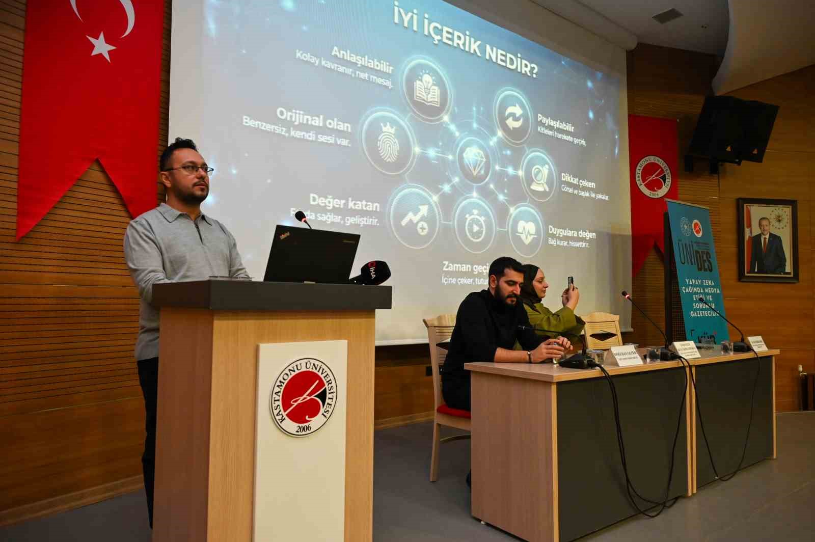 Kastamonu Üniversitesi’nde yapay zeka ve medya etiği masaya yatırıldı
Kastamonu Üniversitesi’nde yapay zeka ve medya etiği masaya yatırıldı
