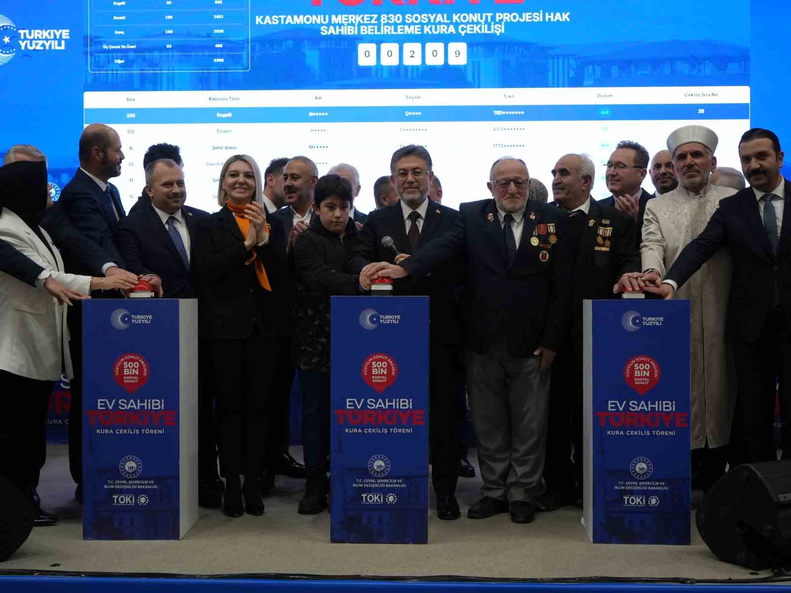 Kastamonu’da inşa edilecek 2 bin 380 konutun kuraları çekildi
Kastamonu’da inşa edilecek 2 bin 380 konutun kuraları çekildi