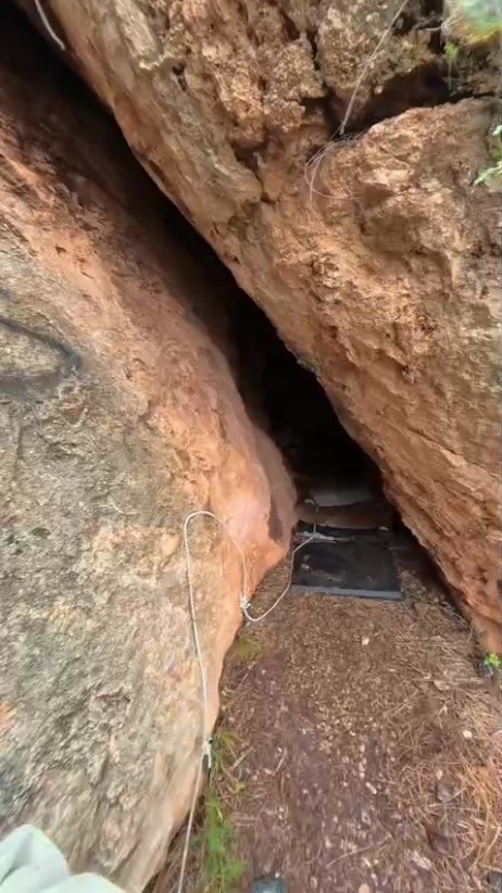 Kaya içerisindeki yarığa düşen 6 yavru köpek için film gibi kurtarma operasyonu
