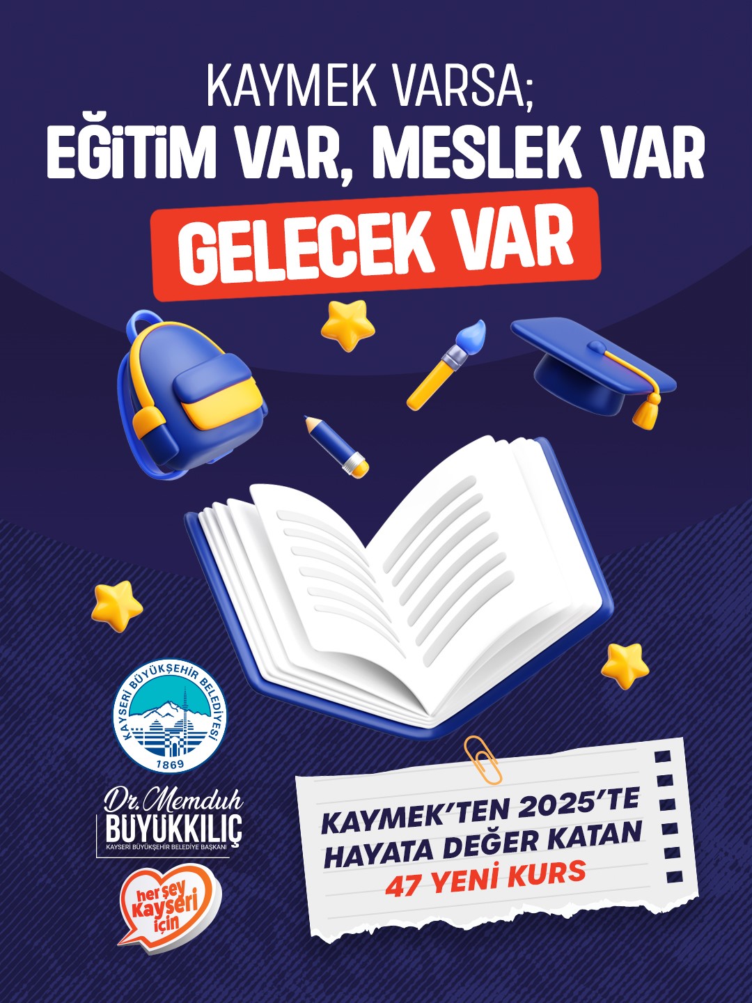 KAYMEK’ten 2025’te 47 yeni kurs
KAYMEK’ten 2025’te 47 yeni kurs