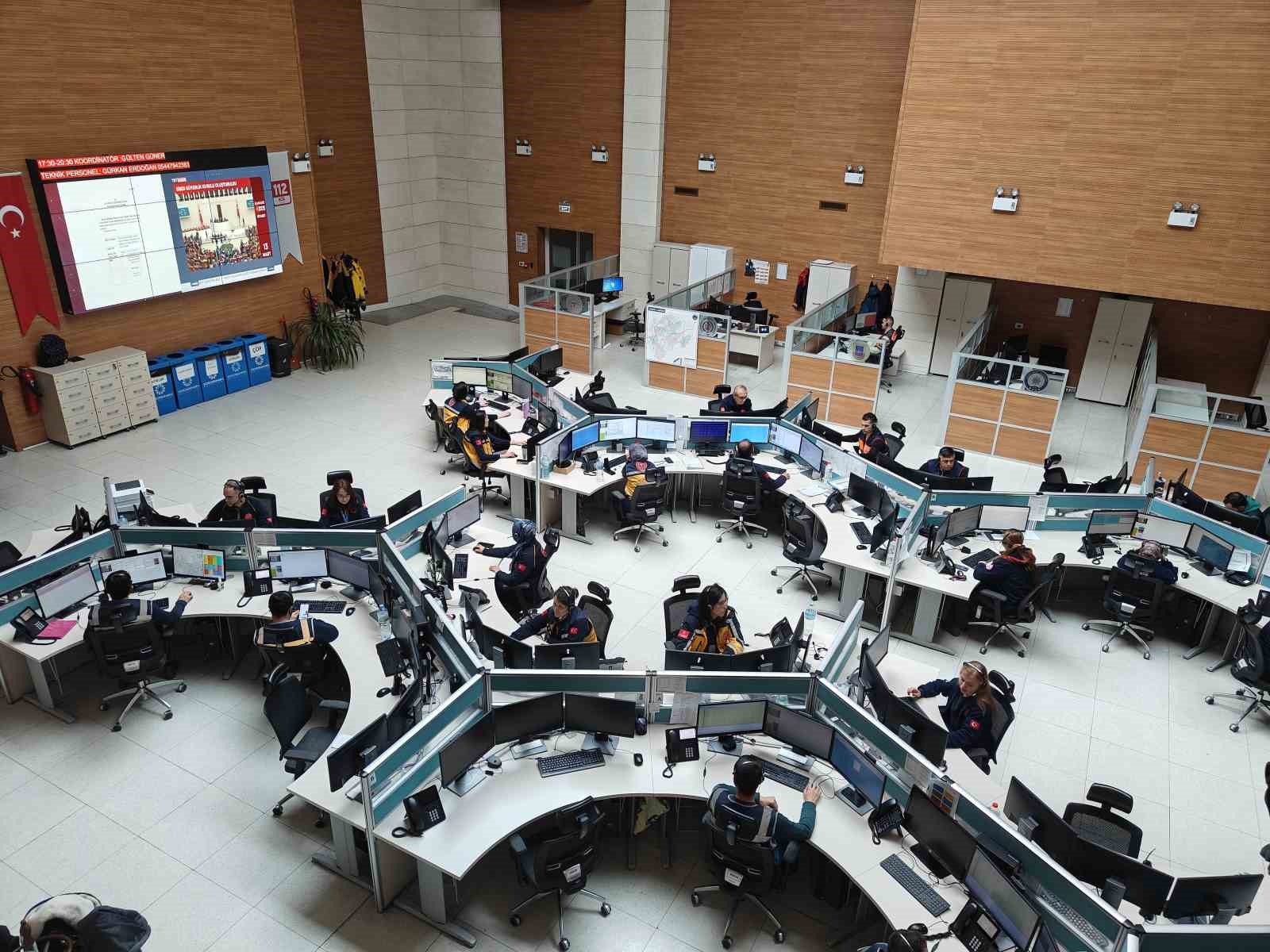 Kayseri 112 Acil Çağrı Merkezi 2025’te 1 milyon 500 bin çağrıyı cevapladı
