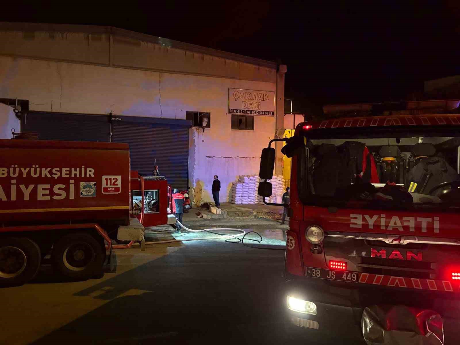 Kayseri’de hayvansal yan ürünler tesisinde yangın
