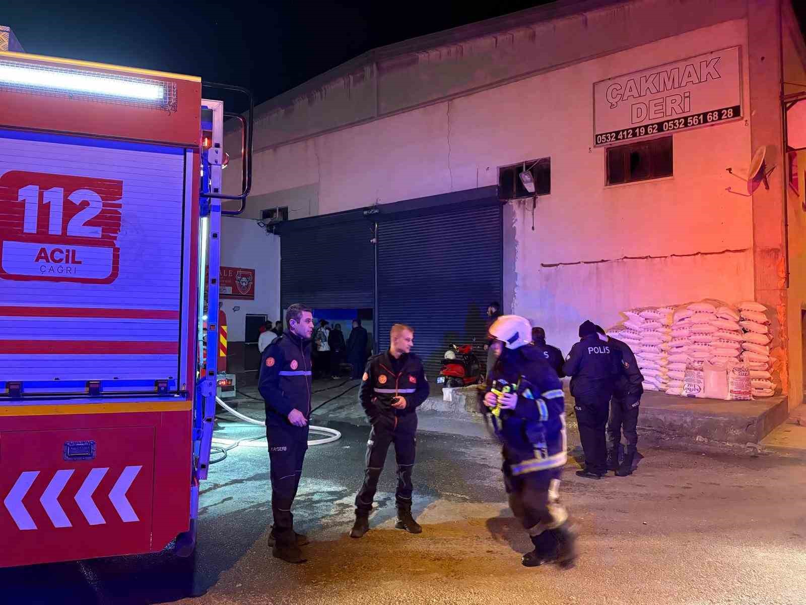 Kayseri’de hayvansal yan ürünler tesisinde yangın
