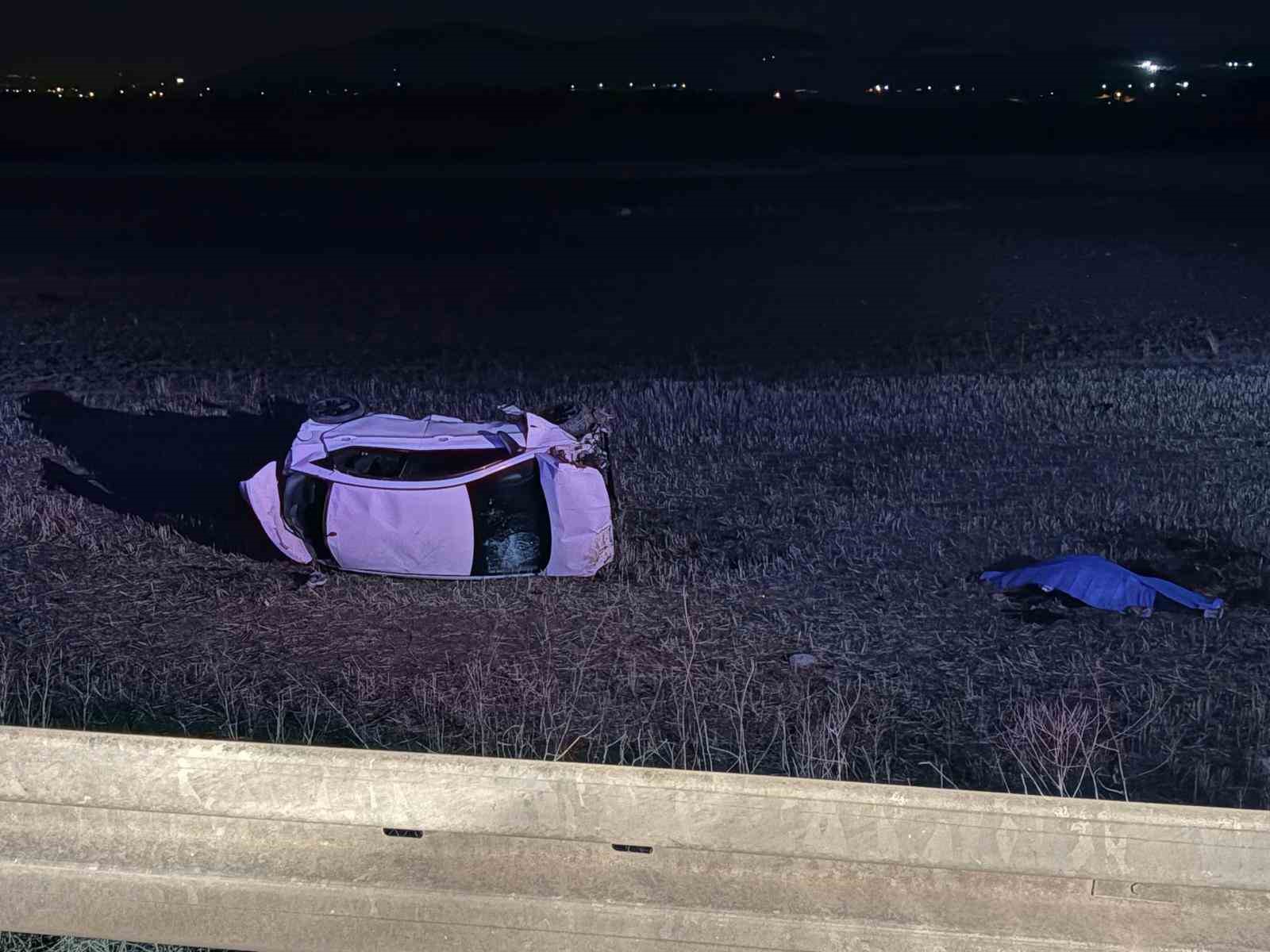 Kayseri’de otomobil şarampole yuvarlandı: 1 ölü, 1’i ağır 4 yaralı
