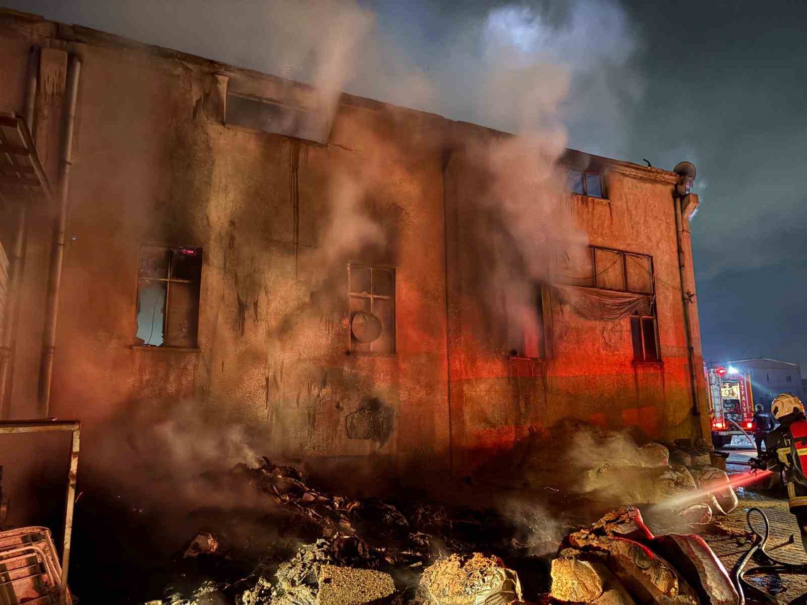 Kayseri’de sünger fabrikasında yangın
