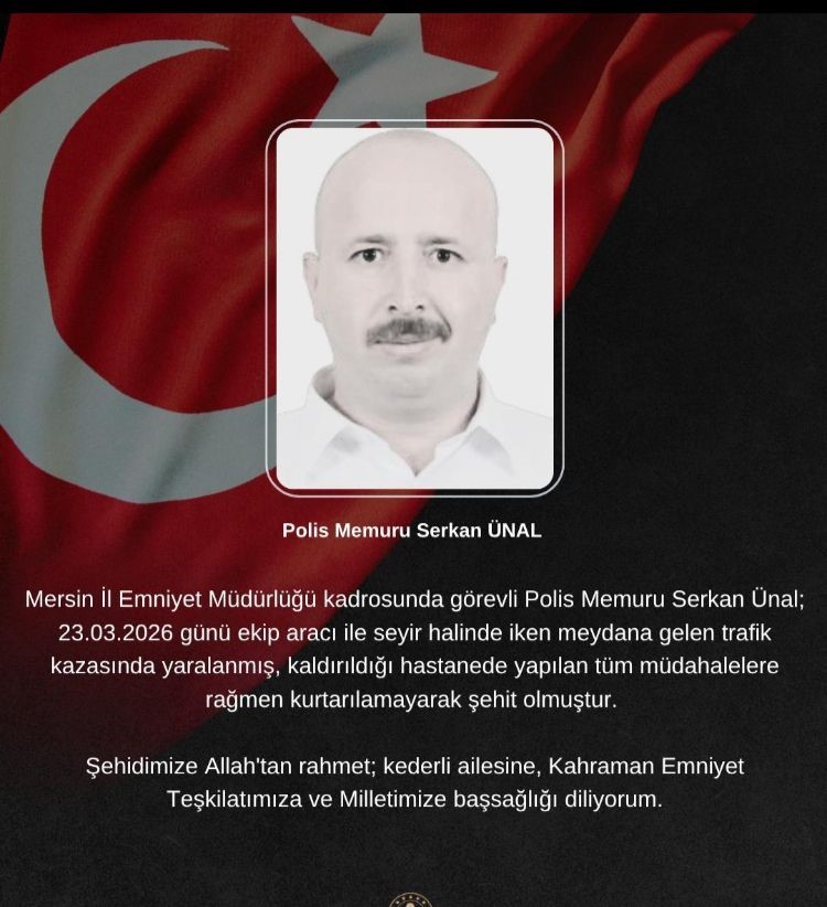 Kaza geçiren polis memuru şehit oldu
