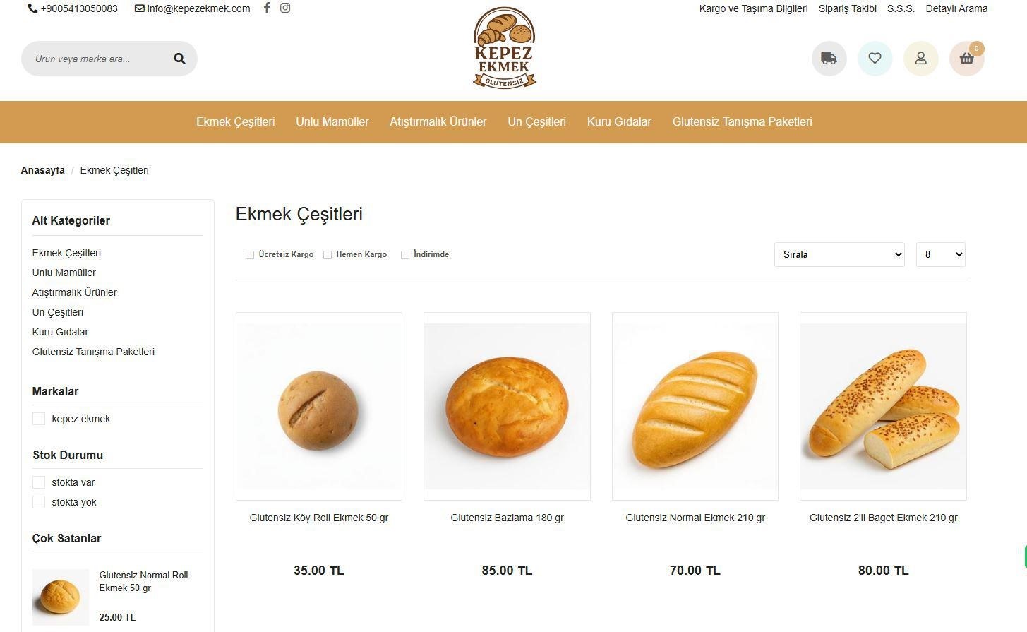 Kepez Ekmek’ten glutensiz ürünler online satışta
